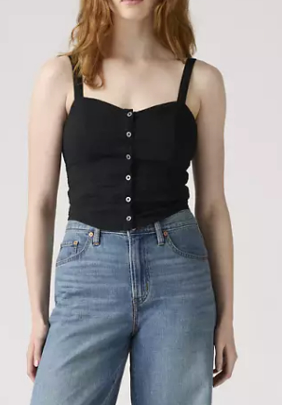 Levi's Women's Adore SweetheartNeck Bustier Top Black Size L